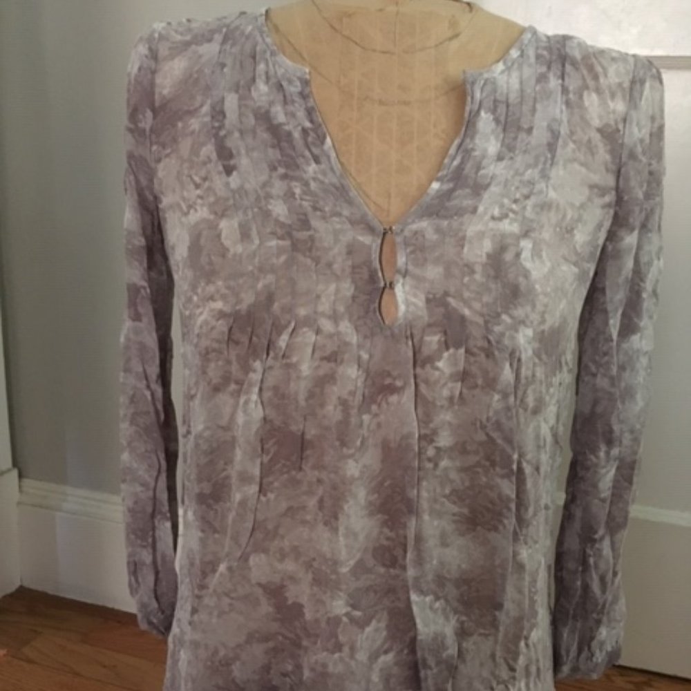 Joie Silk Chiffon Blouse Grey Woman XS